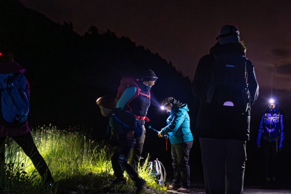 Balade au clair de lune dans la région de Siviez
