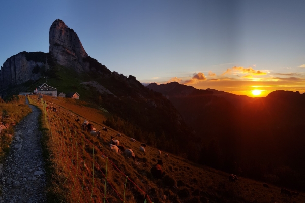 Im Mondschein vom Hohen Kasten zur Staubern