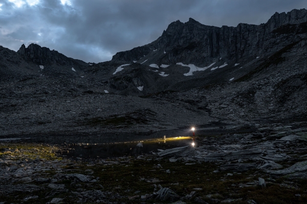 Gemmipass und Daubensee bei Nacht