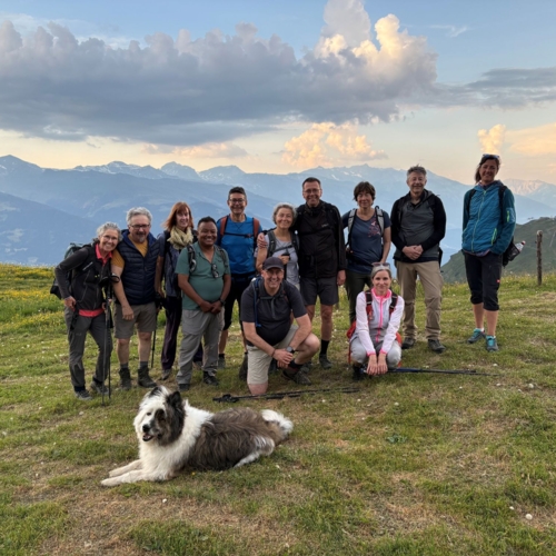Gruppenfoto mit Hund